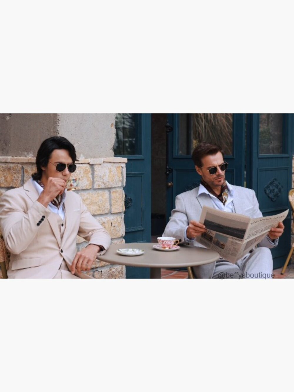 Slim Fit 3-Piece Suit Set Stretch Blazer Vest Pants Formal Wear - Picture 6 of 7